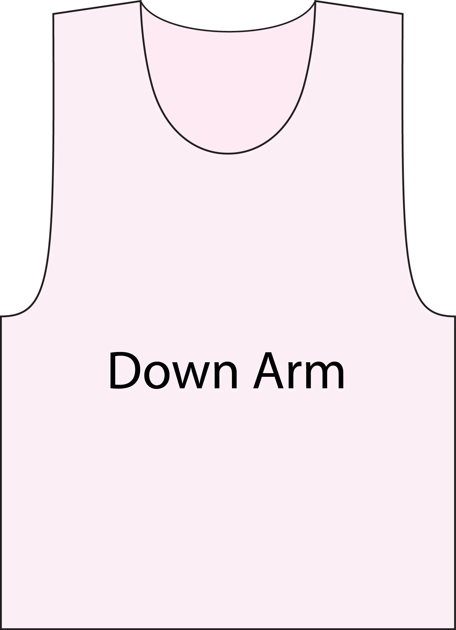 Down Arm lacrosse pinnie design